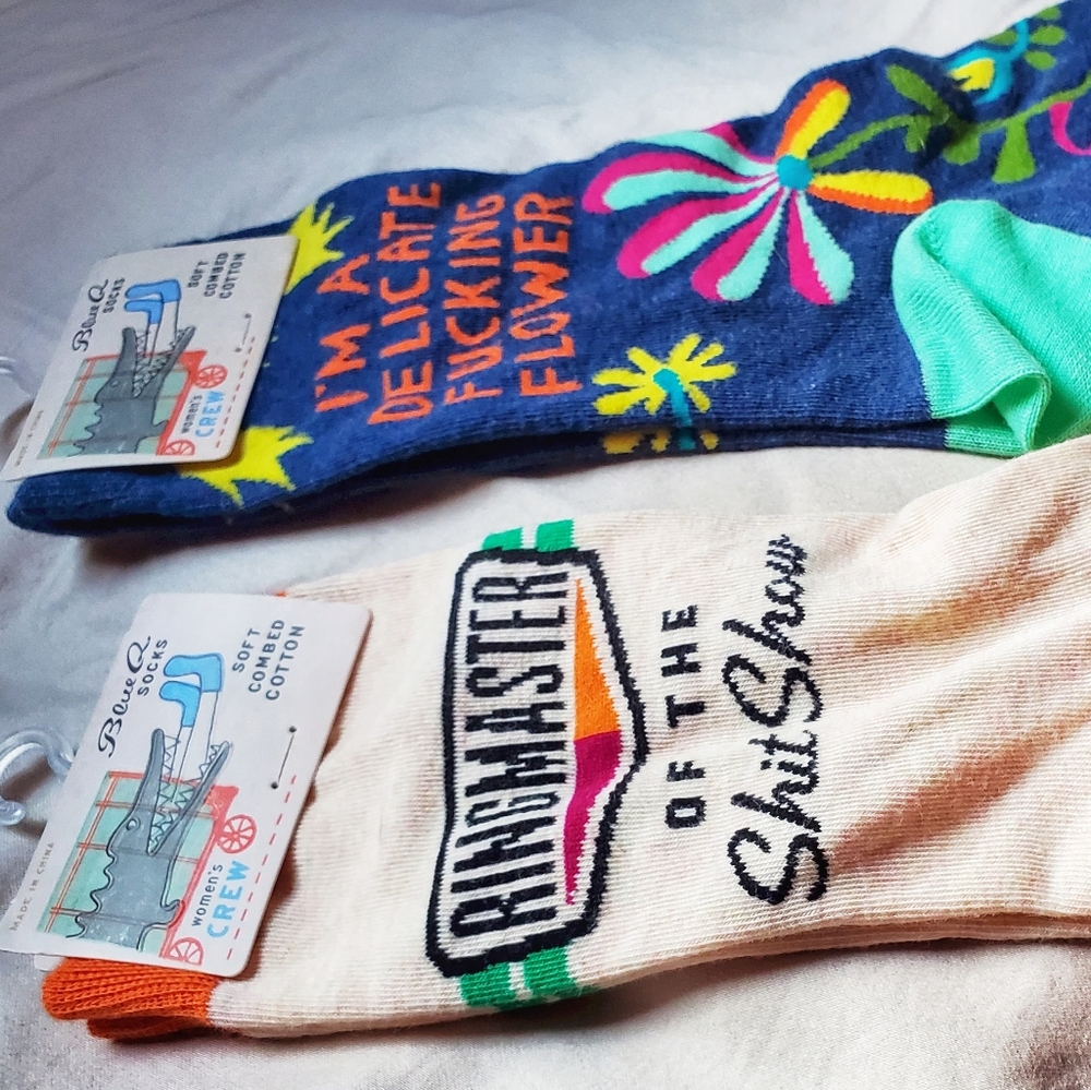 Two pairs of Blue Q Women's Crew Socks